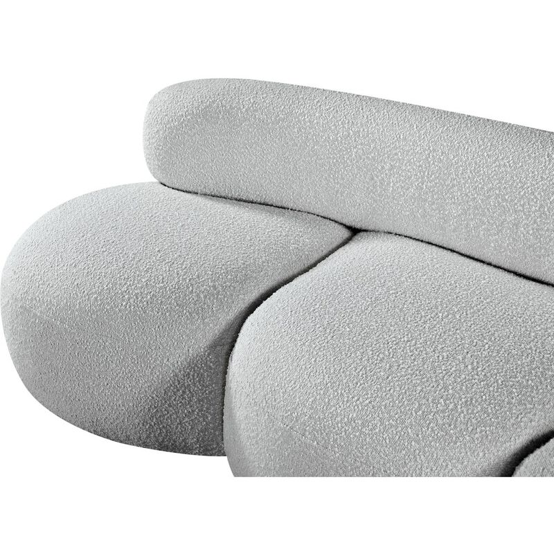 Meridian Furniture Venti Grey Boucle Fabric Sofa