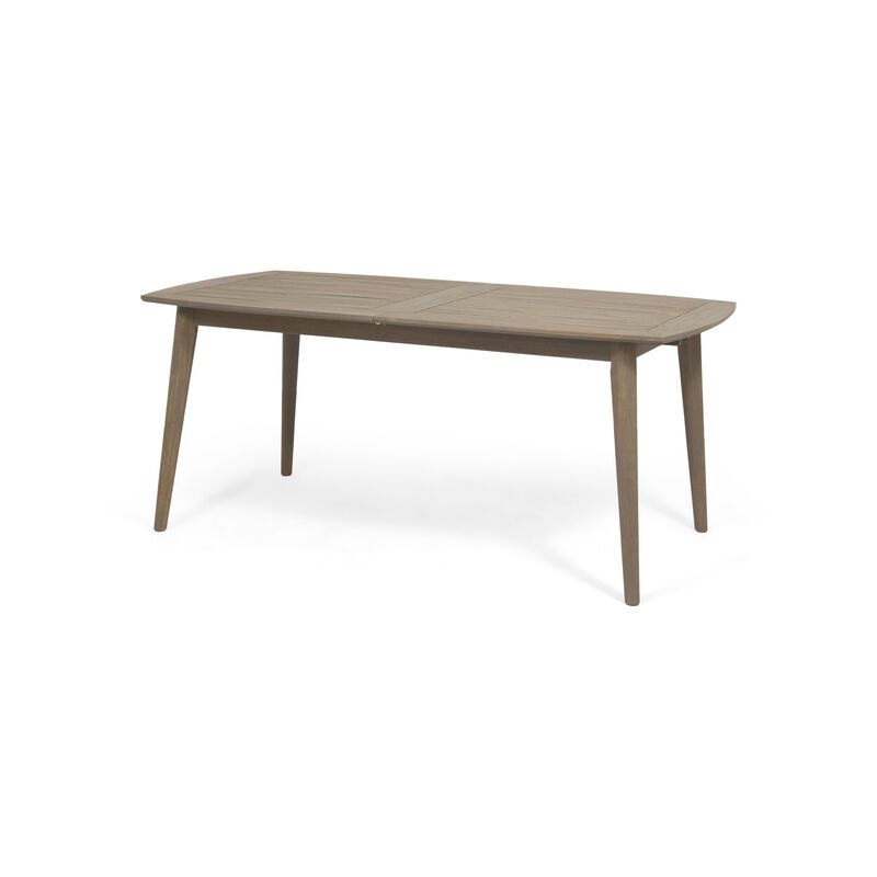 Sumona Outdoor Dining Table, Extendable, Brown Acacia Wood, 71-95 Inch image number 4