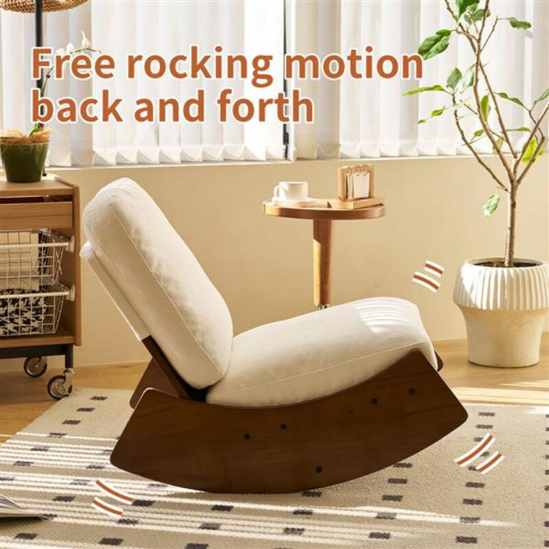 Comfortable Glider Rocking Chair with Soft Upholstery and Sturdy Wood Frame