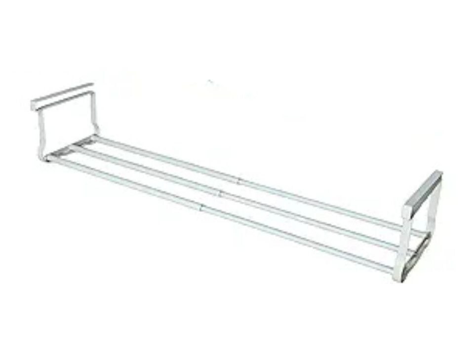 Metal Shoe Storage Cabinet Adjustable Shelves Closet White