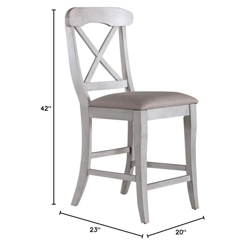 Liberty Furniture Uph X Back Counter Chair (RTA) - Set of 2 in Rubberwood Solids w/ Pine Veneers image number 1