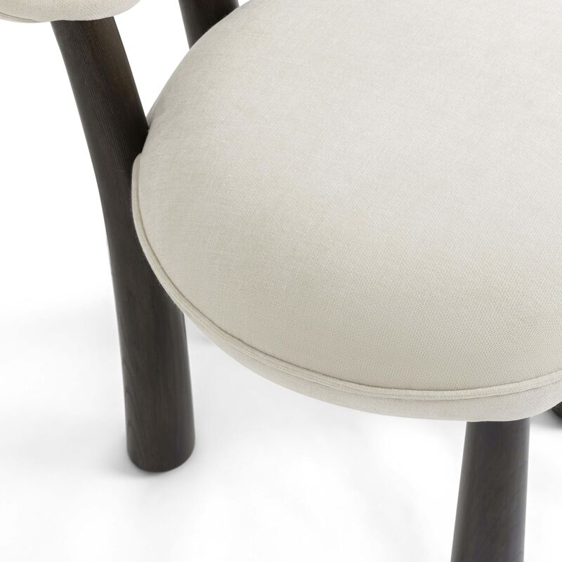 Tov Furniture Sulley Cream Chenille Dining Chair image number 5