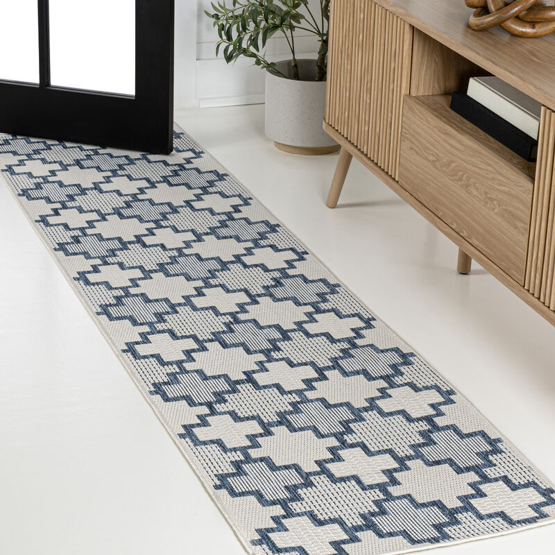 Cyrus Modern Geometric Tile Pattern Indoor/Outdoor Area Rug