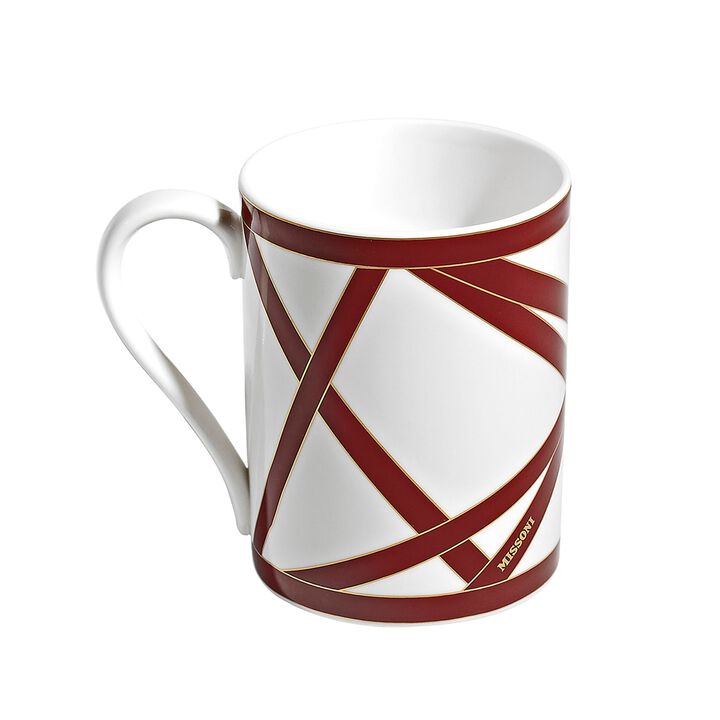 Mug NASTRI BORDEAUX, diam. 3.35", H 3.86"