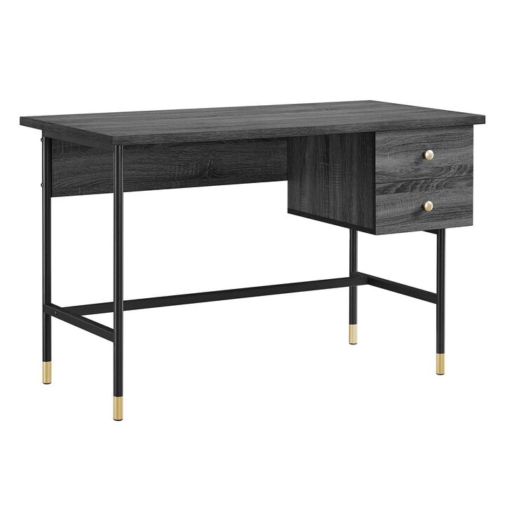 Modway EEI-6284-BLK-CHA Nexus Office Desk, Black Charcoal