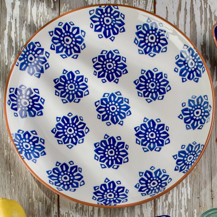 Euro Ceramica Costa Azul Tile 15" Round Serving Platter