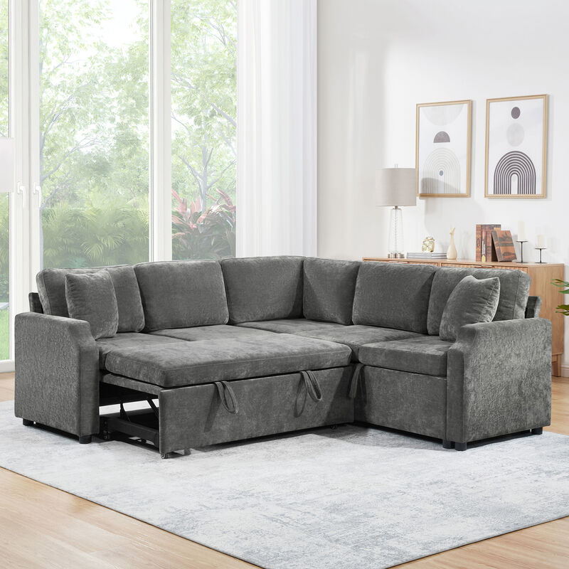 Merax Sectional Sofa Bed L-shaped Sectional