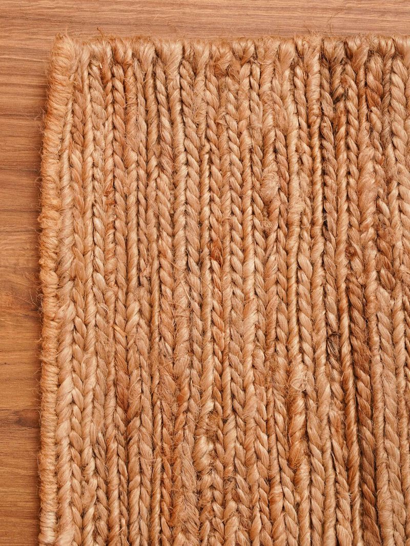 HAND KNOTTED SUMAK JUTE ECO-FRIENDLY AREA RUGS  - Solid Plain Pattern, High Pile, Natural Fiber, Outdoor Indoor Handmade Area Rugs for Living Room, Bed Room (J00064) image number 4