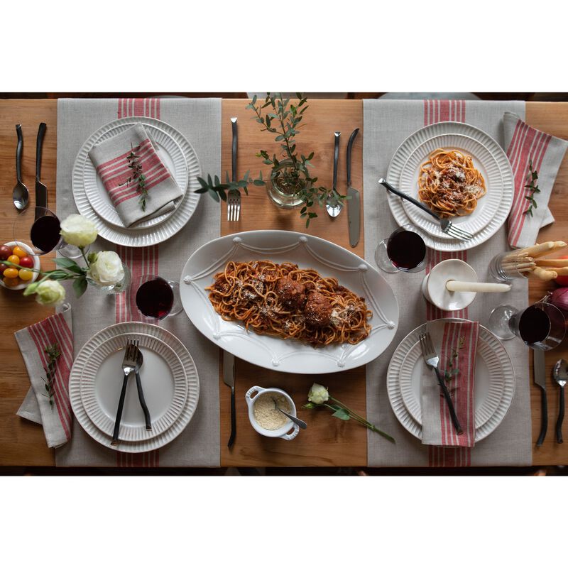 Solino Home Farmhouse 100% Linen Dinner Napkins &ndash; Set of 4, 20 x 20 in, Machine Washable, Holiday and Everyday Dining