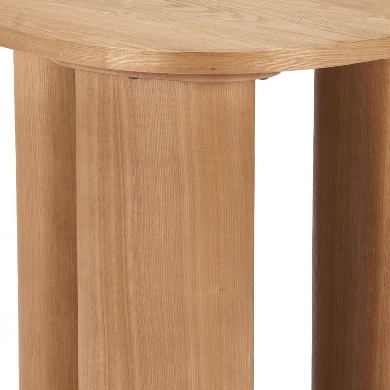 HomeRoots 24" Natural Wood Oval End Table image number 3