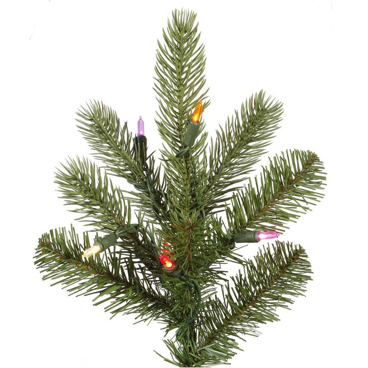 Vickerman 6.5' King Spruce Artificial Christmas Tree, Multi-Colored Dura-Lit LED Lights - Lifelike Indoor Seasonal Home Decor - Maintenance Free Faux Spruce Christmas Tree