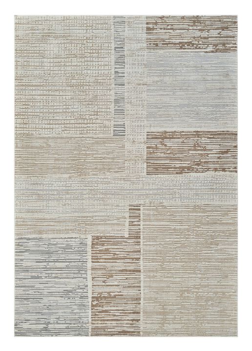 HomeRoots Abstract Distressed Area Rug