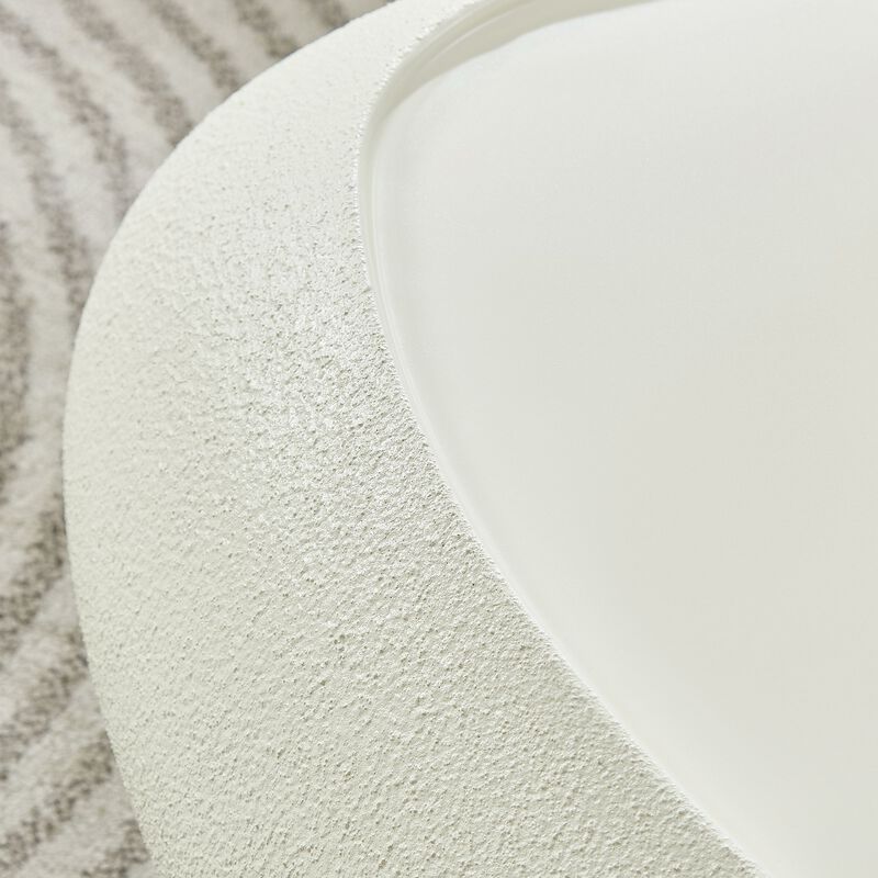 47.24''Fiberglass Oval Coffee Table for Living Room Elliptical Table,Faux Matte Rocks Table front of the Sofa, Irregular Center Table image number 5