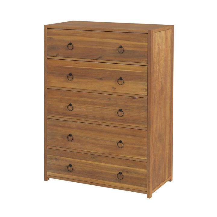 Butler Specialty Lark 5 Drawer Dresser, Light Brown