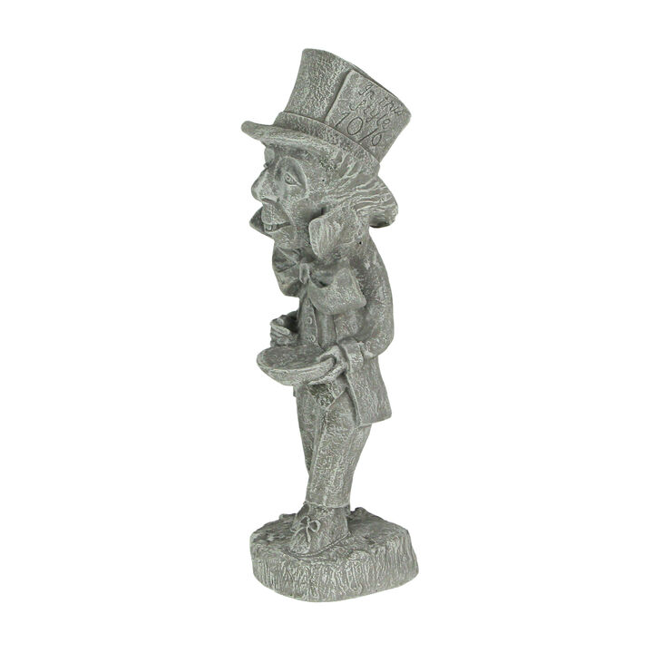 Mad Hatter Alice in Wonderland Light Gray Finish Statue 19 in-CEMENT