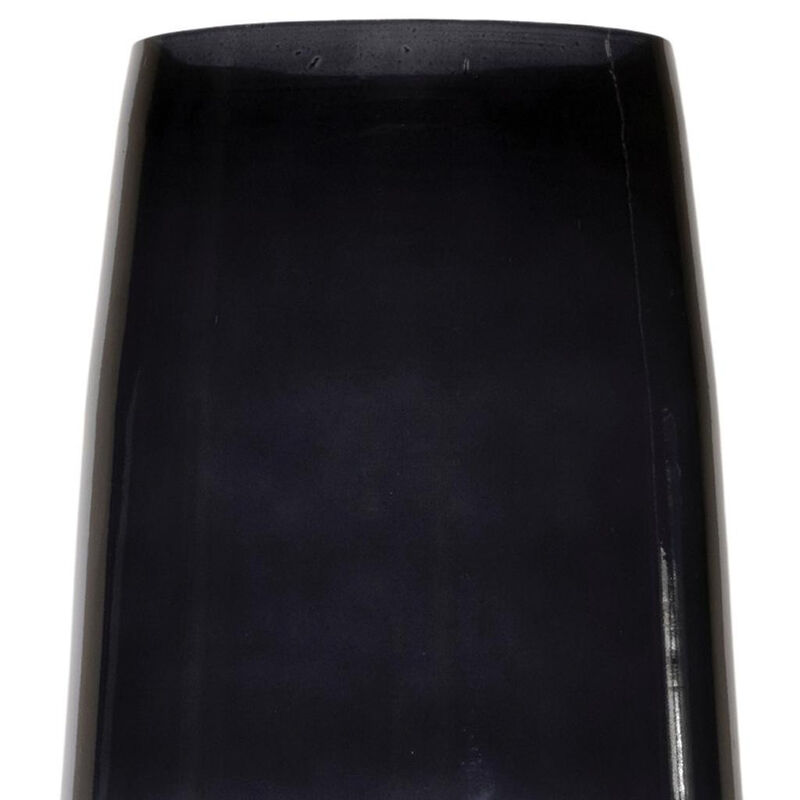 HomeRoots 13" Blue Ombre Glass Tapered Table Vase image number 2