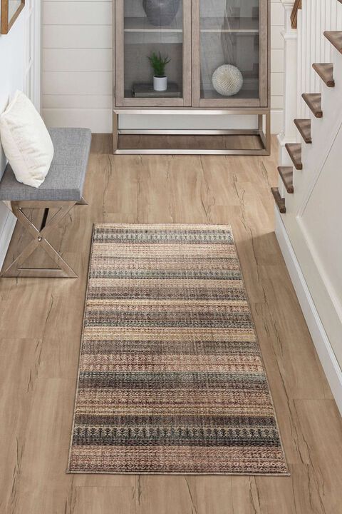 Echo Caprice Grey 2'7" x 7'3" Runner Rug