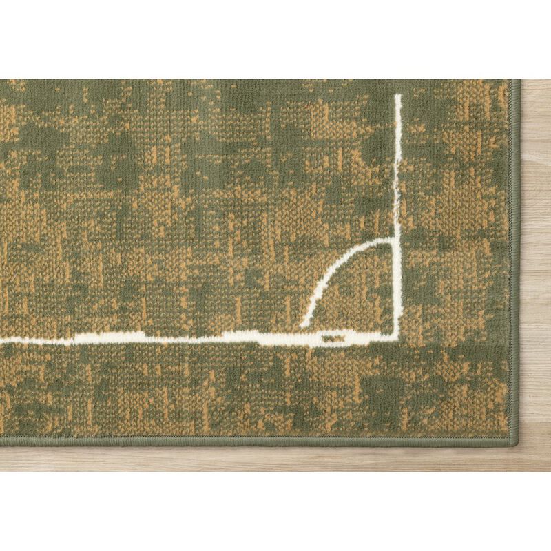 Novelle Home Green 5x7 Soccer Rug, Football Rug and Soccer Mat, Boys Room Rug image number 6