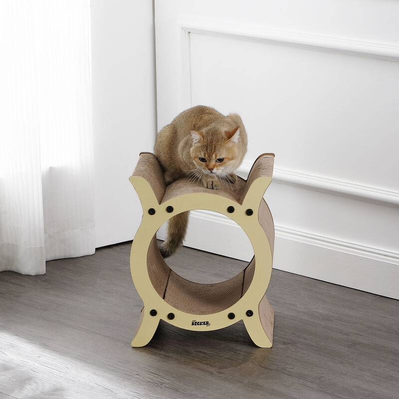 Nyan Modern Cardboard Tunnel Cat Scratcher with Catnip