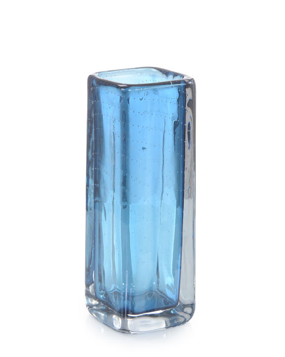 Ocean Blue Handblown Glass Vase II