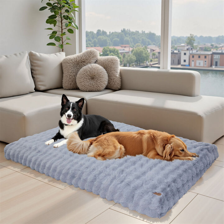 Jumbo Anti-Anxiety Calming Dog Bed Removable Cover Pet Beds Mattress Non Skid