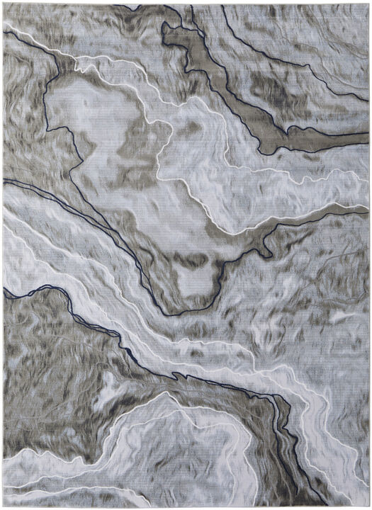 HomeRoots Abstract Power Loom Area Rug