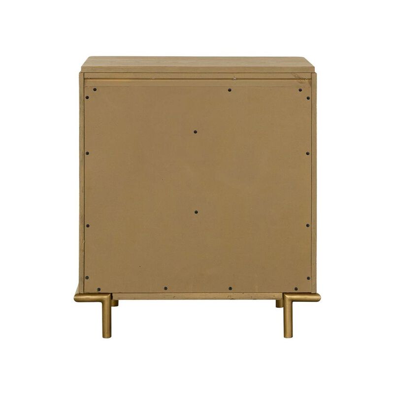 Simple Relax 3 Drawers Wood Nightstand with Dual USB Ports in Sand Wash image number 1