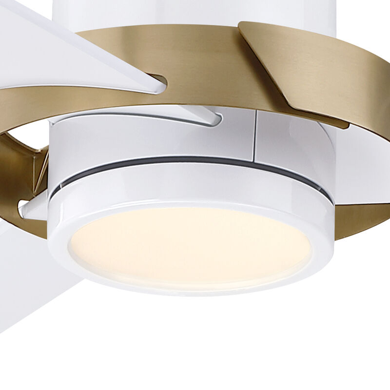 60" Modern White Reversible DC Motor Dimmable LED Large Ceiling Fan with Light and Remote for Bedroom, Living Room or Office image number 9