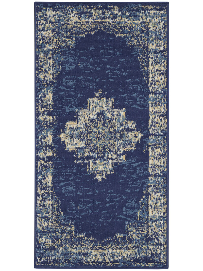 Grafix GRF14 Navy/Blue 2'3" x 10' Rug