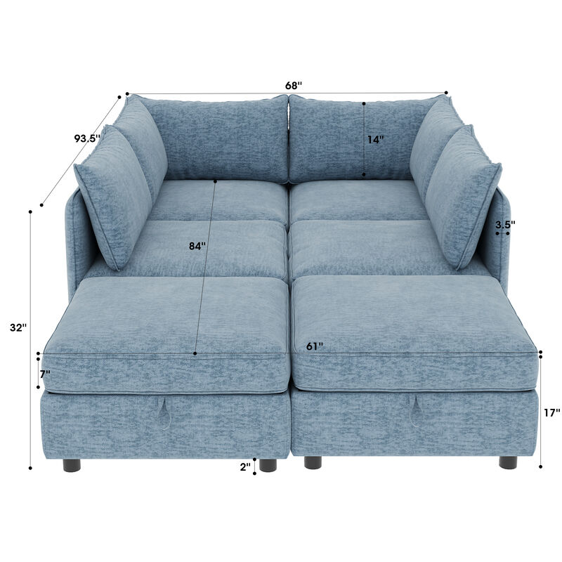 Vepwaf Modular Sectional Sofa image number 8