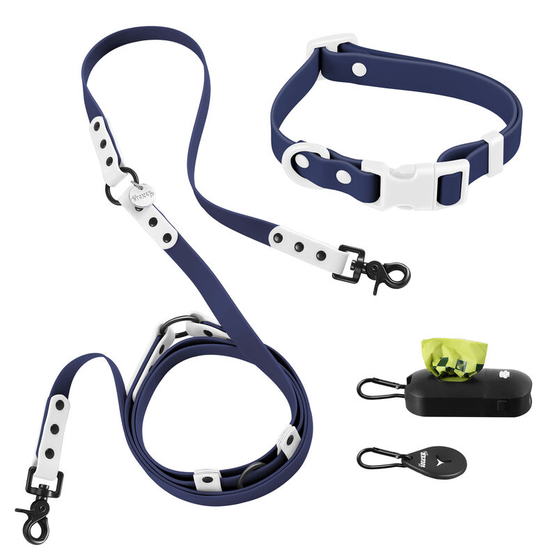 Luna  Adjustable 6-in-1 Waterproof Hands-Free Leash and Collar with LED Flashlight