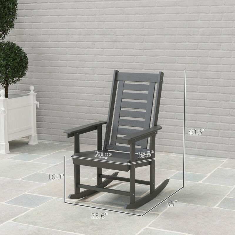 Modern Outdoor Rocking Chair Set of 2, Stylish Patio Rocker with Cushions for Yard or Balcony