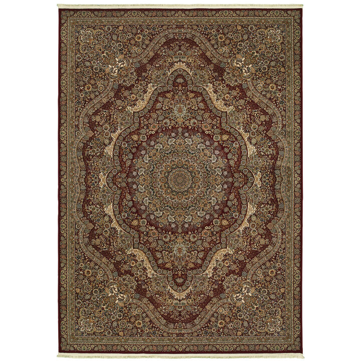 HomeRoots Medallion Area Rug With Fringe