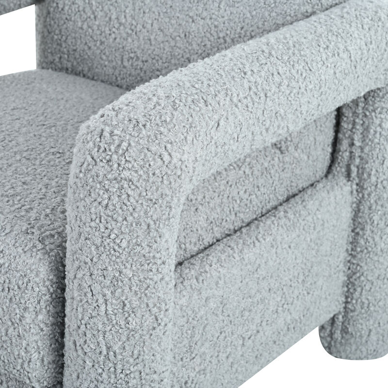 Merax Push Back Teddy Recliner Armchair