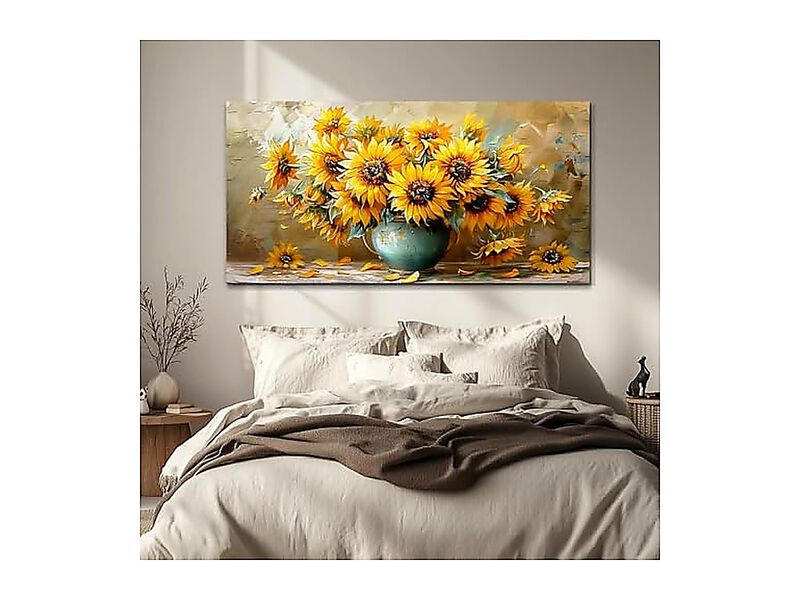 Canvas Wall Art Living Room Decor Bedroom Office Sunflower Landscape Abstract image number 1