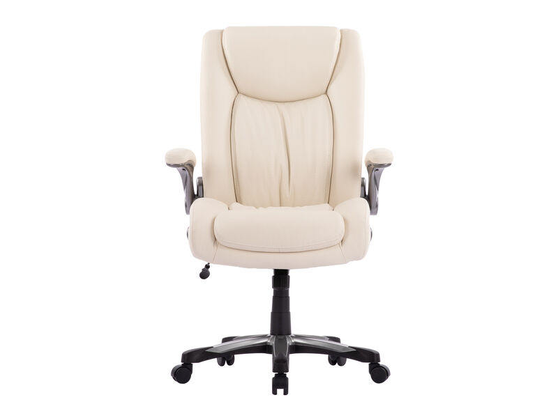 Executive Office Chair 400lbs, Big and Tall Home Office Chair with Space-Saving Flip-Up Arms