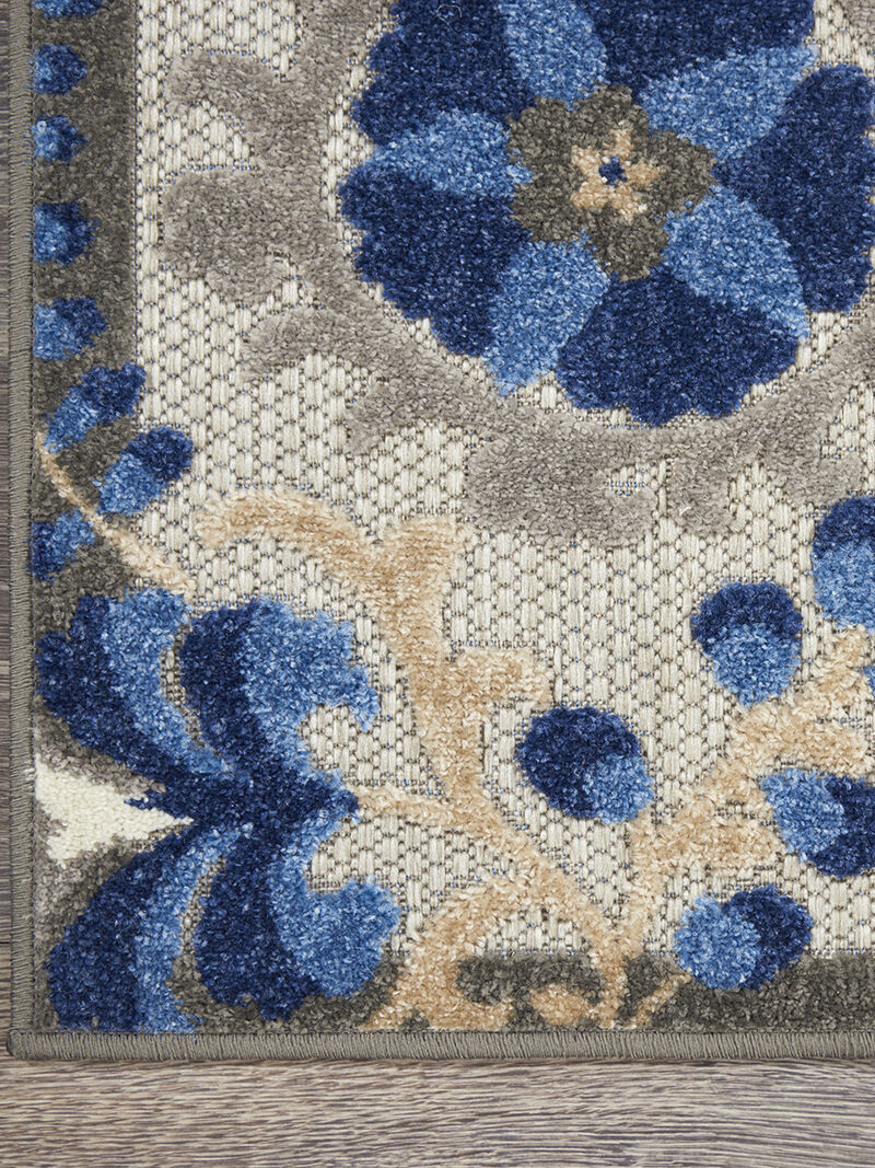 Aloha ALH17 Natural/Blue 2'3" x 12' Rug