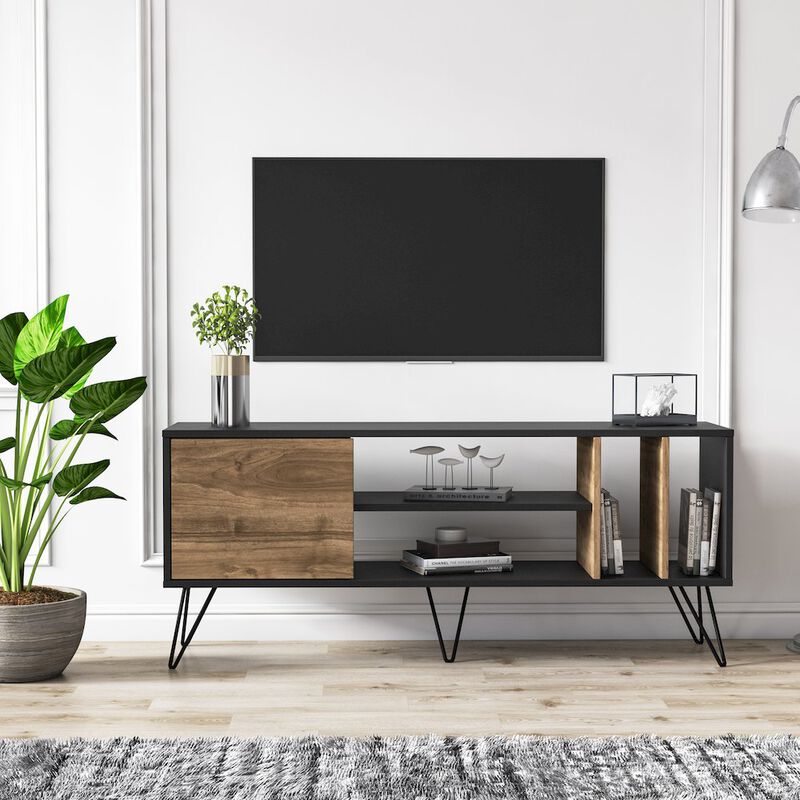 Decorotika Mistico 55'' Tv Stand - Black & Walnut