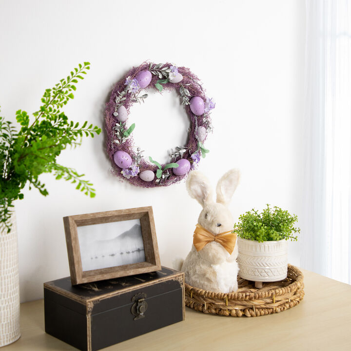 12" Lavender Speckled Egg Easter Twig Wreath