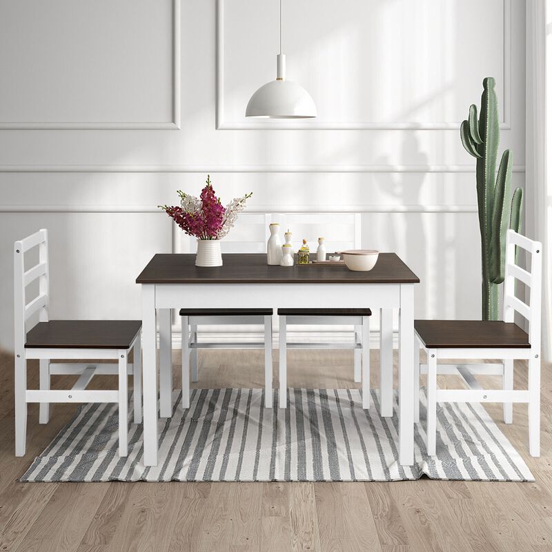 5-Piece Compact Kitchen Dining Set for Small Spaces and Modern Homes.
