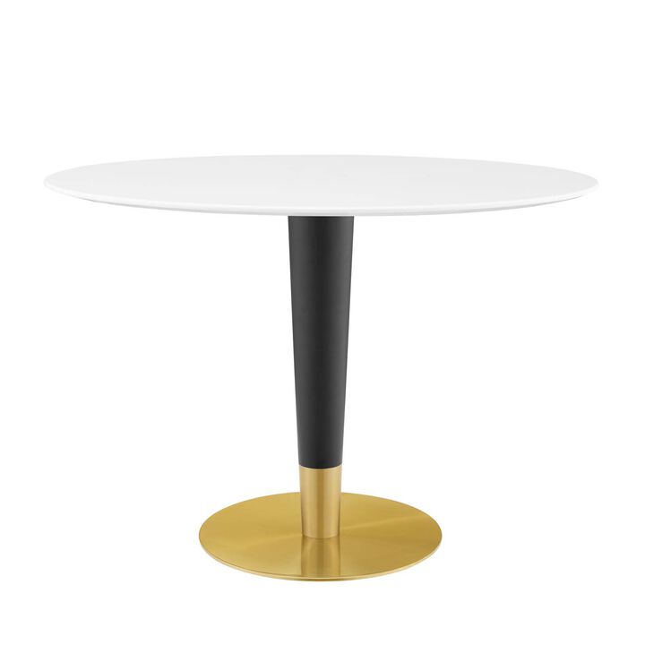 Modway - Zinque 42" Oval Dining Table Gold White