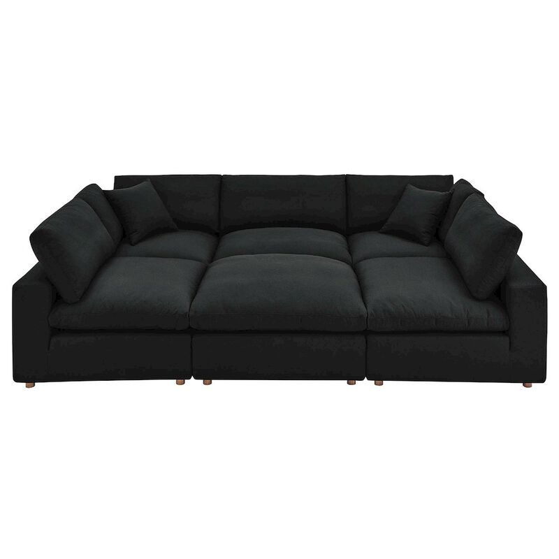 Modway Commix 6-Piece Modern Fabric Overstuffed Sectional Sofa in Pure White image number 0