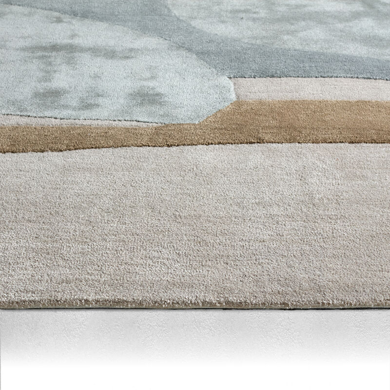 Layered Form Navaeh Silver Cloud 9'X12' Rug image number 1