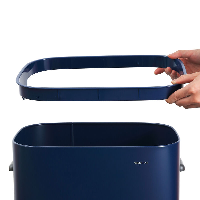 Tammi Kitchen 14.5-Gallon Slim Metal Push Button Trash Can