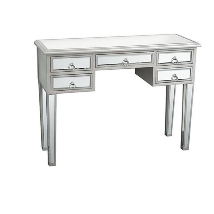 Illusions Collection Mirrored Console Table Stylish Accent for Entryway or Living Room