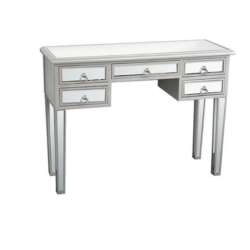 Illusions Collection Mirrored Console Table Stylish Accent for Entryway or Living Room