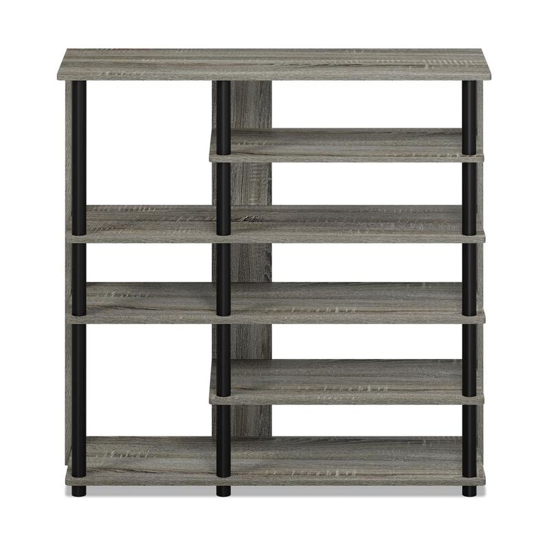 Turn-N-Tube Multi Storage Shoe Rack, French Oak Grey/Black