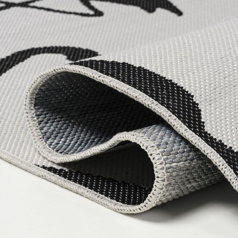 Liana Casual Coastal Flamingos Two-Tone Indoor/Outdoor Area Rug