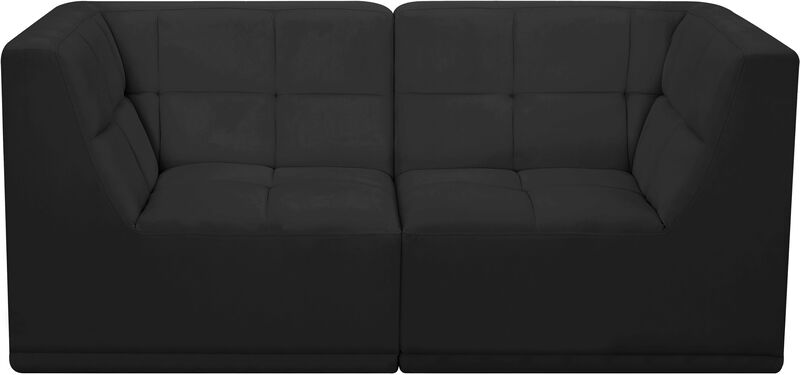 Meridian Furniture Relax Black Velvet Modular Sofa image number 4