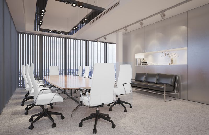 LeisureMod Hilton Modern High Back Leather Conference Office Chair with Adjustable Height & Swivel – Ergonomic and Stylish Office Seating